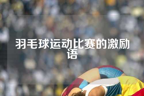 羽毛球运动比赛的激励语