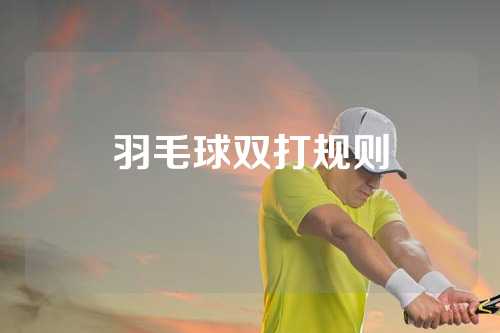 羽毛球双打规则