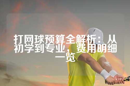 打网球预算全解析：从初学到专业，费用明细一览