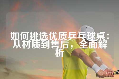 如何挑选优质乒乓球桌：从材质到售后，全面解析