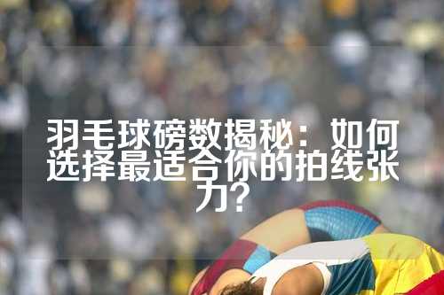 羽毛球磅数揭秘：如何选择最适合你的拍线张力？