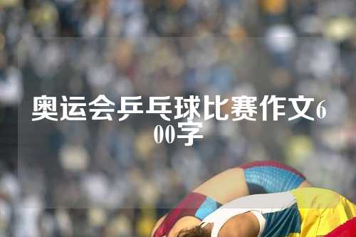 奥运会乒乓球比赛作文600字