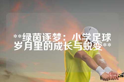 **绿茵逐梦：小学足球岁月里的成长与蜕变**