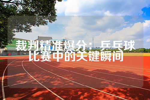 裁判精准爆分：乒乓球比赛中的关键瞬间