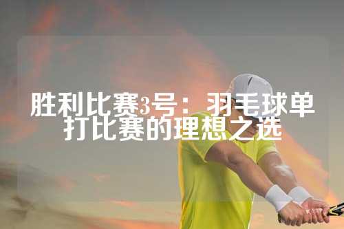 胜利比赛3号：羽毛球单打比赛的理想之选