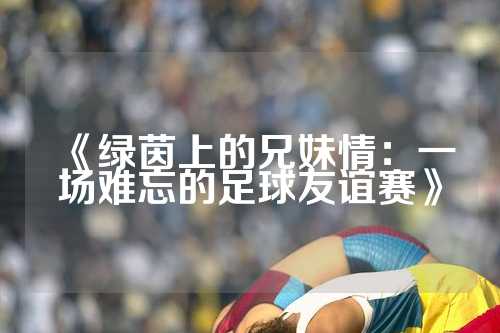 《绿茵上的兄妹情：一场难忘的足球友谊赛》