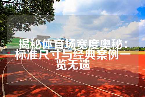 揭秘体育场宽度奥秘：标准尺寸与经典案例一览无遗