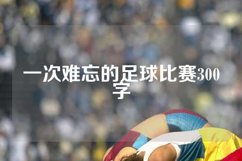 一次难忘的足球比赛300字
