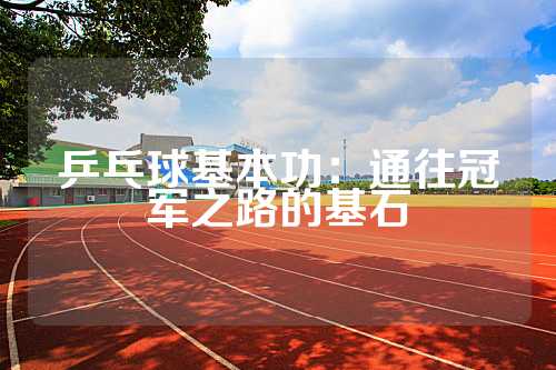 乒乓球基本功：通往冠军之路的基石