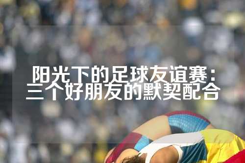 阳光下的足球友谊赛：三个好朋友的默契配合