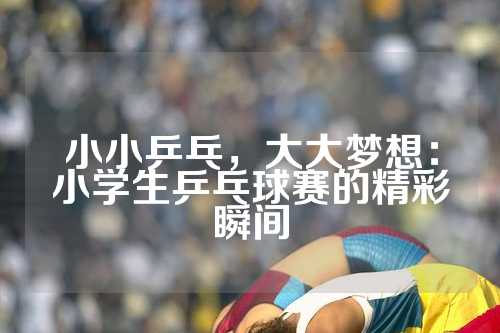 小小乒乓，大大梦想：小学生乒乓球赛的精彩瞬间