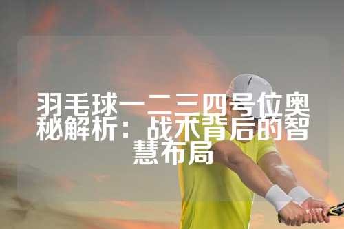 羽毛球一二三四号位奥秘解析：战术背后的智慧布局